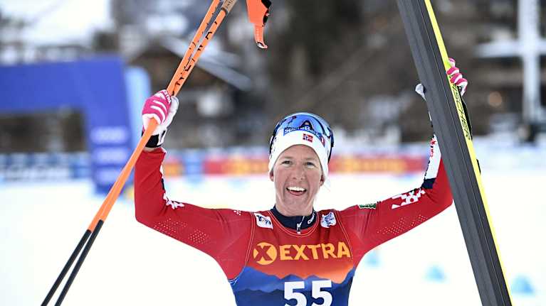 Astrid Öyre Slind Celebrating Victory.