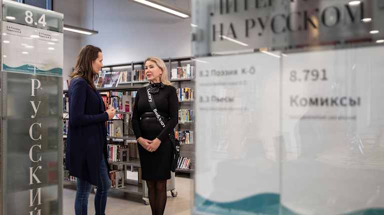 Irina Golysheva, kirjastopedagogi, Leppävaaran kirjasto.