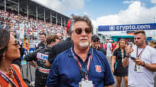 Andretti Formula Racingin puuhamies Michael Andretti vieraili Miamissa F1-merkeissä vuonna 2023.