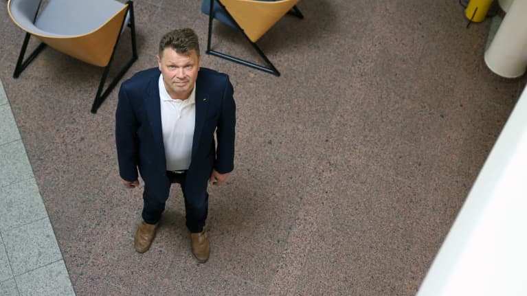 Pieksämäen kaupungin tekninen johtaja Jari Nykänen virastotalo Kanttilassa.