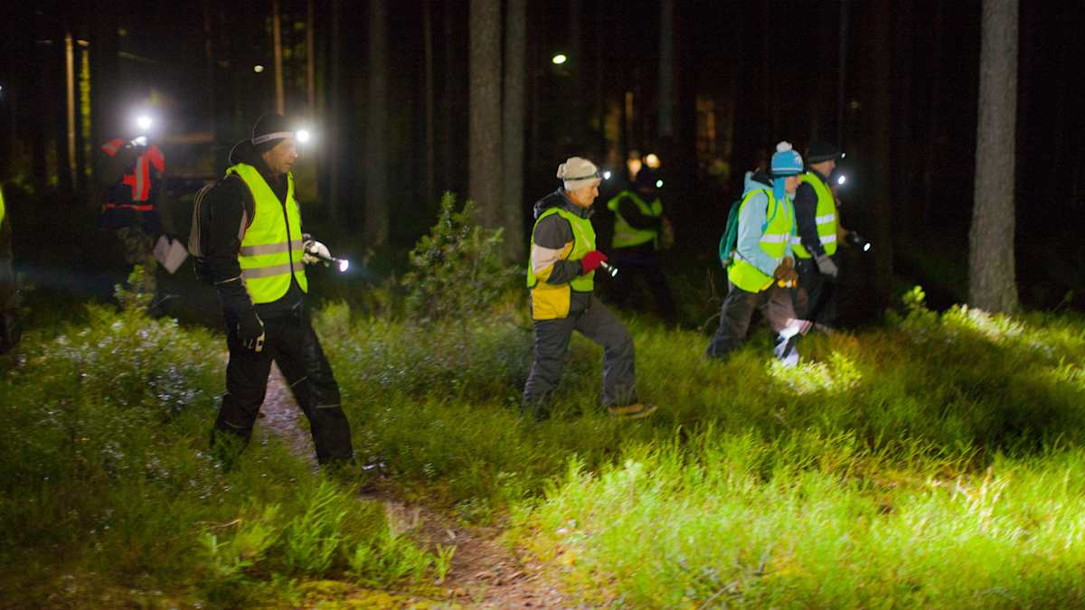 Vapepan etsintäharjoitus metsässä.