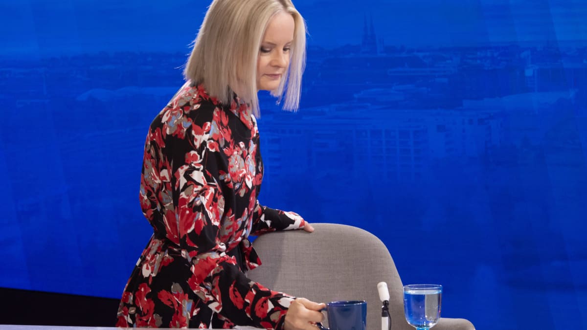 Riikka Purra on the Yle TV1 programme Ykkösaamu.