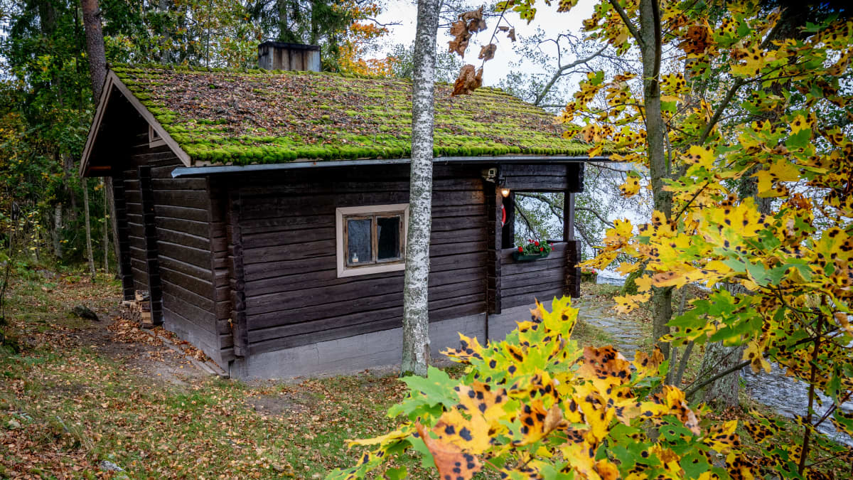 Lomarenkaan mökkiin kuuluva sauna Veikkolassa