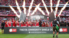 Arsenal juhlii Community Shieldin voittoa. 