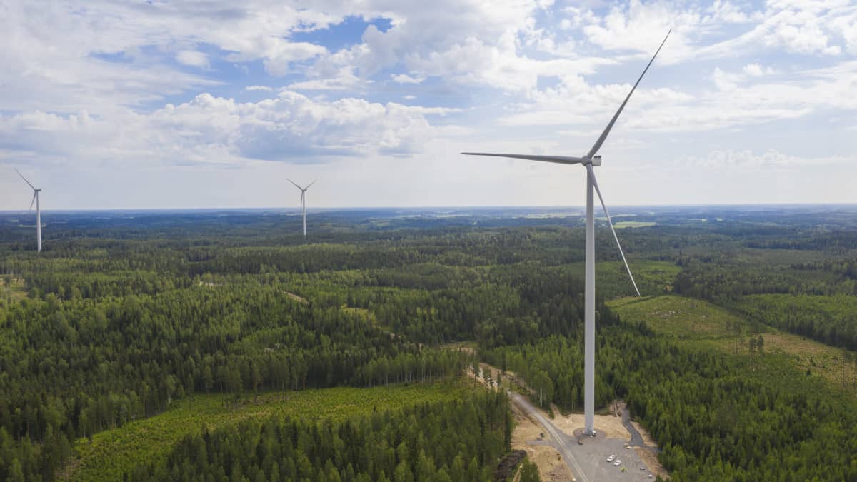 Tyrinselän tuulivoimala. 