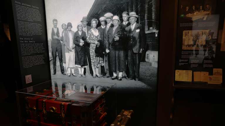 Venäläisen perheen kohtalosta tehty näytteillepano Idänsuhteiden museo Nootissa.