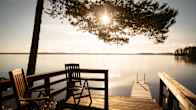 A jetty at a summer cottage.