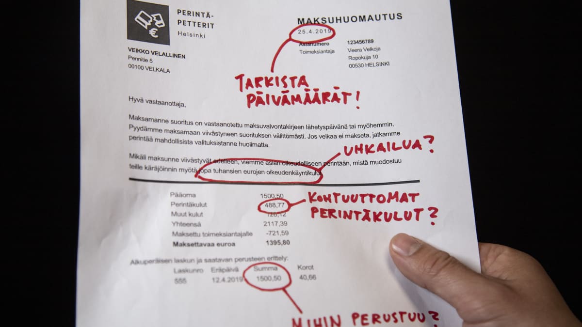 Maksuhuomautus / Velanperintä / Pasila 29.04.2019