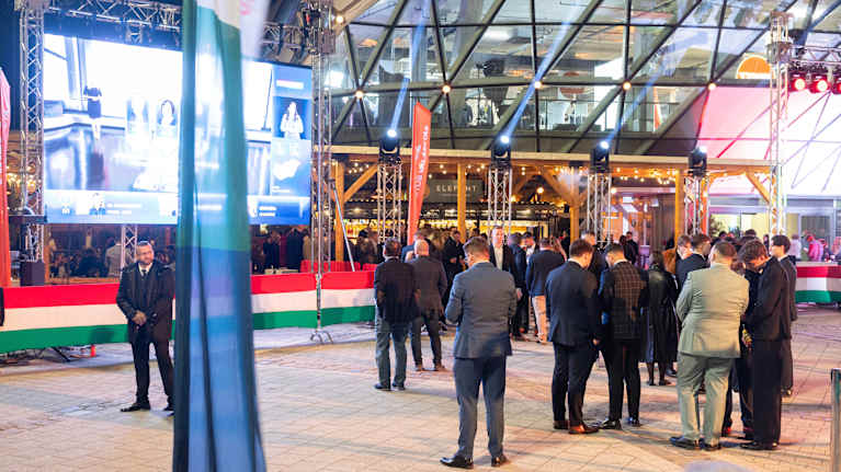 Fidesz puolueen tilaisuus.