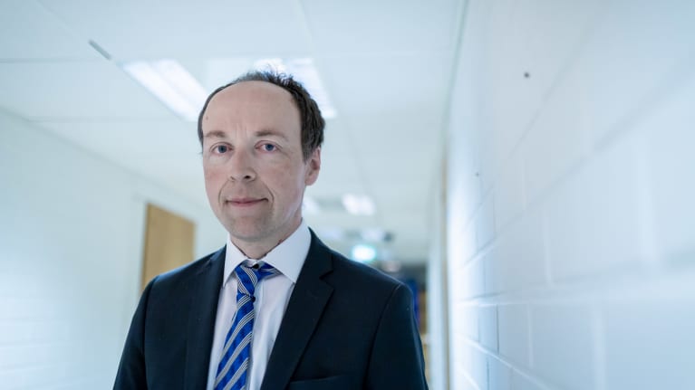 Poliitikko ja perussuomalaisten puheenjohtaja Jussi Halla-aho, puoluetoimisto, Helsinki, 17.1.2019.