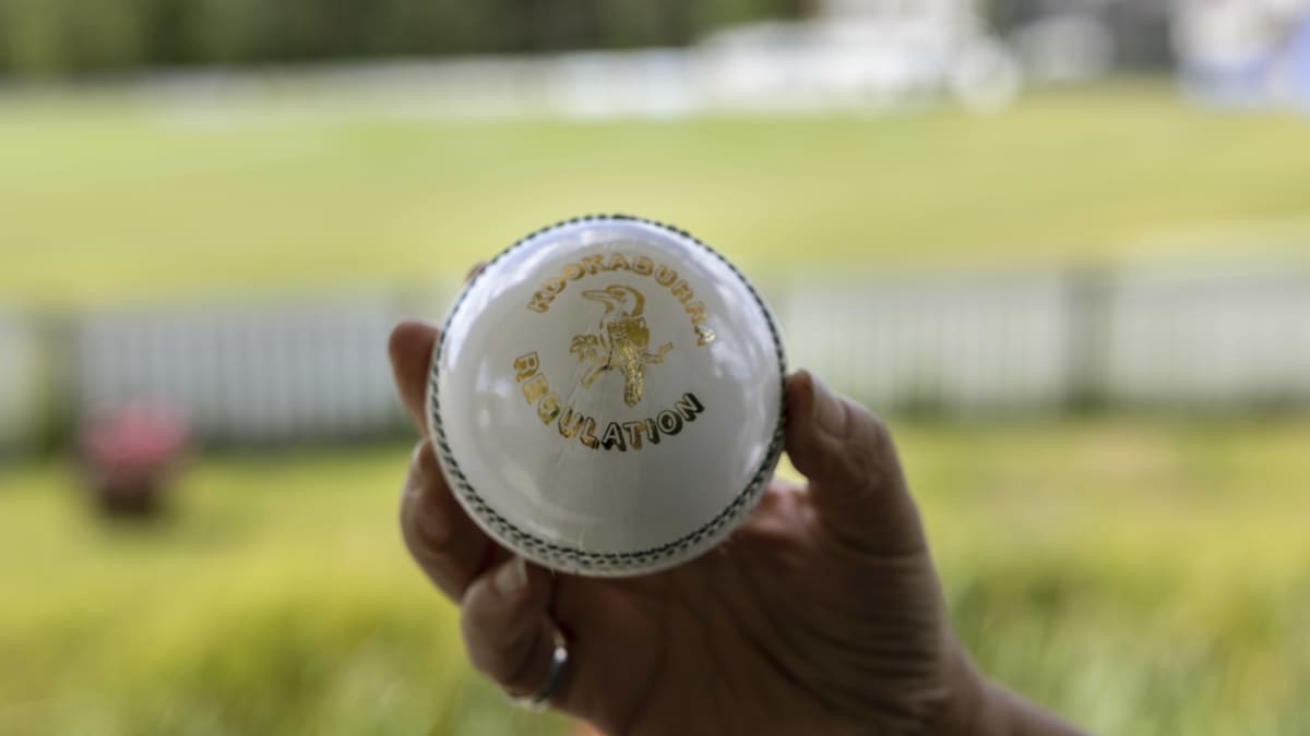 Krikettiturnauksen virallinen pallo. 