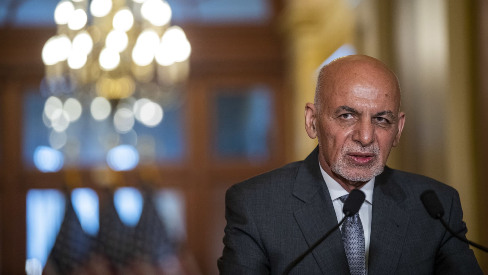 Afganistanin presidentti Ashraf Ghani Yhdysvalloissa kesäkuussa 2021.