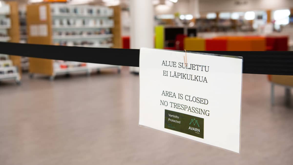 Espoon Ison Omenan kirjasto suljettu.