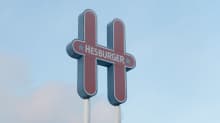 Hesburger-kyltti.