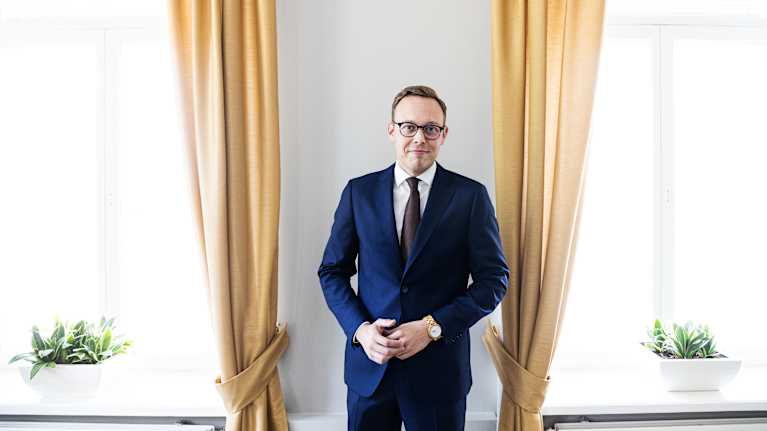 Työministeri Matias Marttinen.