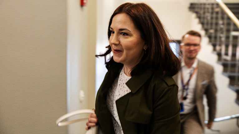 Sosiaaliturvaministeri Sanni Grahn-Laasonen. Kuva: Silja Viitala / Yle
