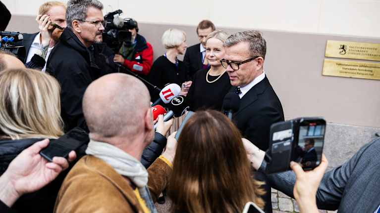 Orpo ja Purra kommentoivat neuvotteluiden etenemistä ja hallituksen pelisääntöjä medialle.