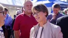 Minister of Agriculture and Forestry Sari Essayah during the Christian Democrats Party Congress 2023 in Joensuu Market Square