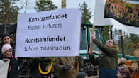 Demonstration mot konstsamfundets skogsavverkningar