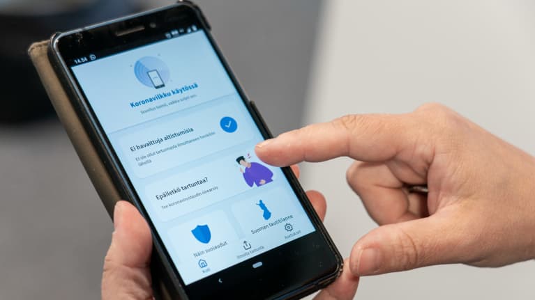 Koronavilkku-sovellus altistuneiden jäljitykseen.