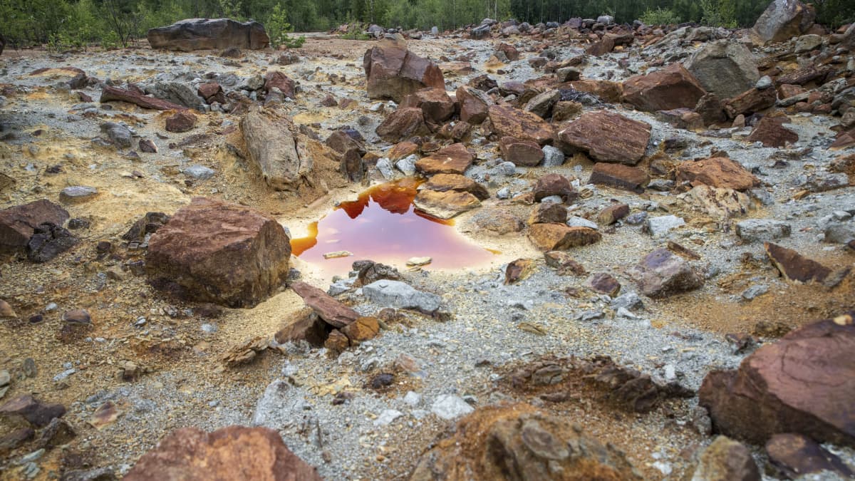 Sivukiveä Kangasjärven kaivoksella.