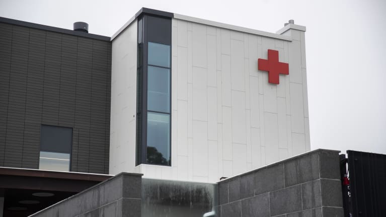 Kymenlaakson keskussairaalaan julkisivu.