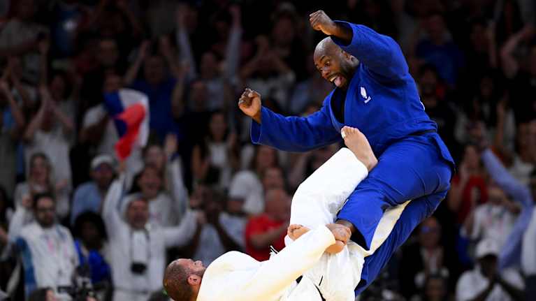 Guram Tushishvili ja Teddy Riner tatamilla.