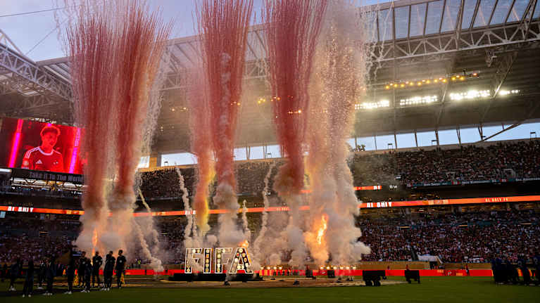 Kuva Inter Miamin ja Al-Ahlin avausottelusta seurajoukkueiden MM-turnauksessa.