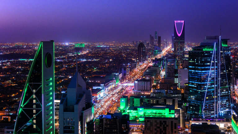 Ilmakuva Saudi-Arabian pääkaupungista Riadista.