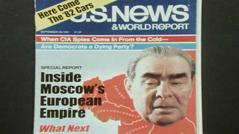 U.S. NEWS -lehden kansi, jossa Breznevin kuva