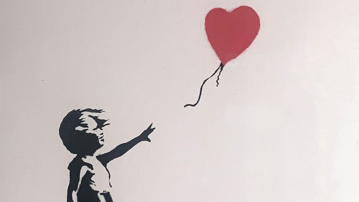 Banksyn teos The girl with Balloon.
