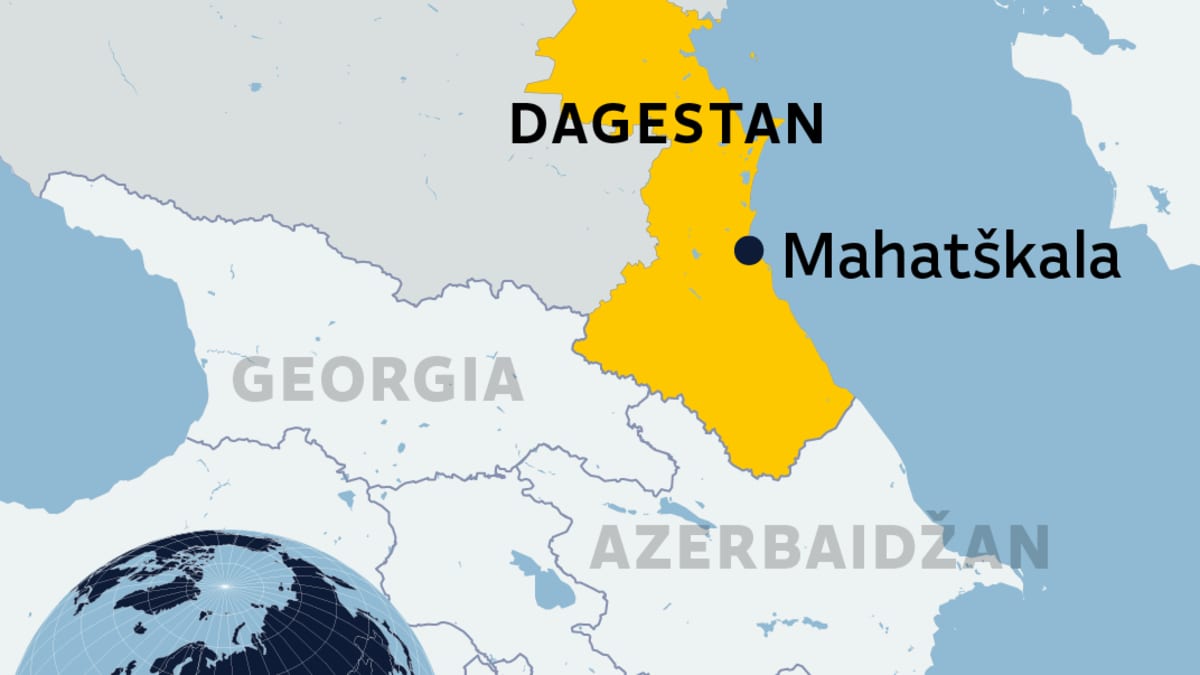 Kartalla Venäjän federaatioon kuuluva Dagestanin tasavalta.