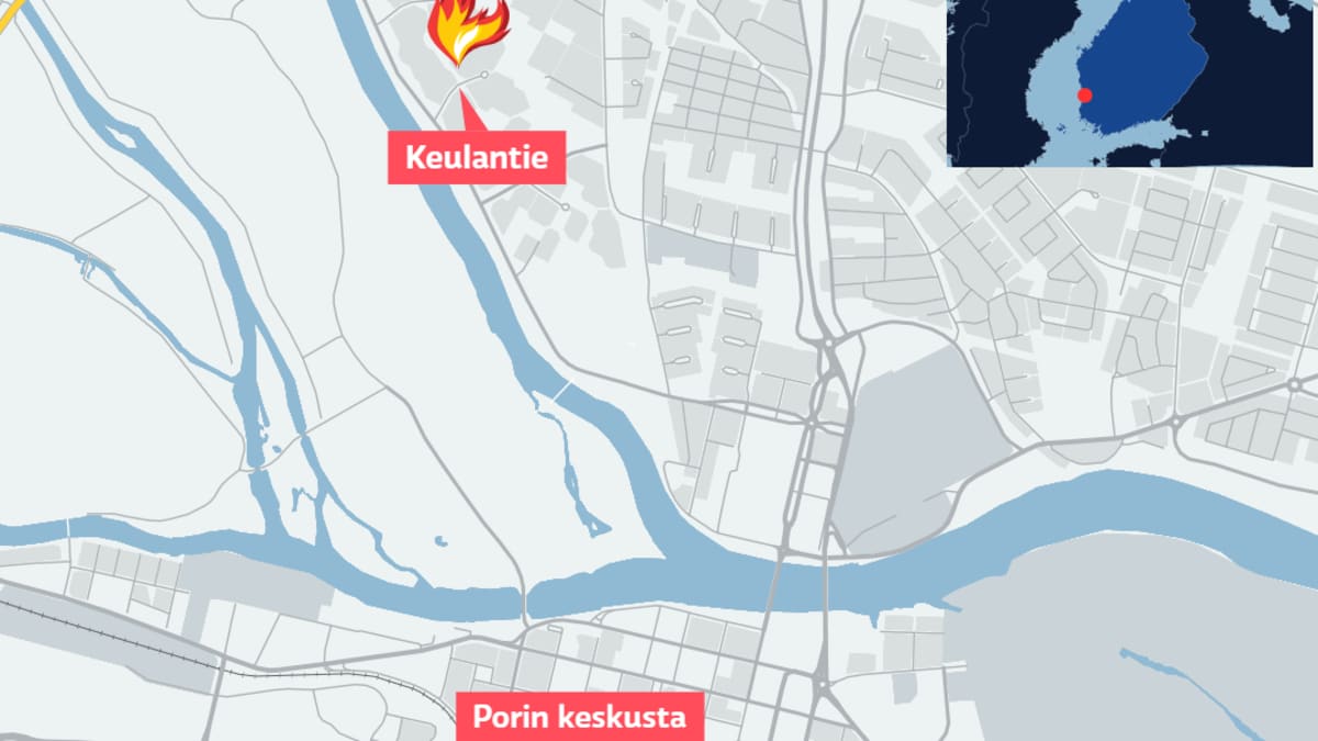 Tulipalopaikan kartta.