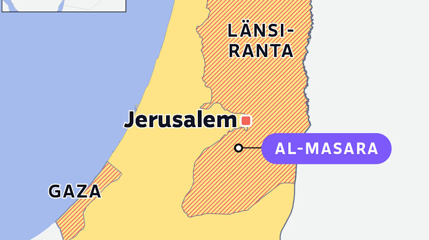 Al-Masaran kaupunki Jerusalemista etelään.