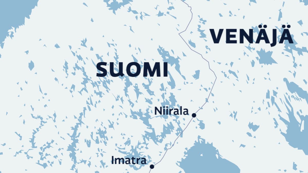 Raideliikenteen rajanylityspaikat Itärajalla (Vartius, Niirala, Imatra ja Vainikkala).