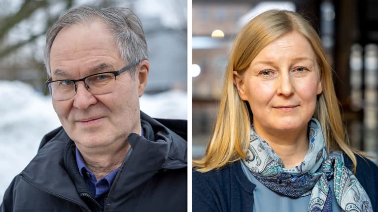 Jyri Seppälä ja Marita Laukkanen yhdistelmäkuvassa.