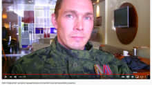 Kuvakaappaus Petri Viljakaisesta. Hän taistelee vapaaehtoisena Donetskin kansantasavallan puolesta.