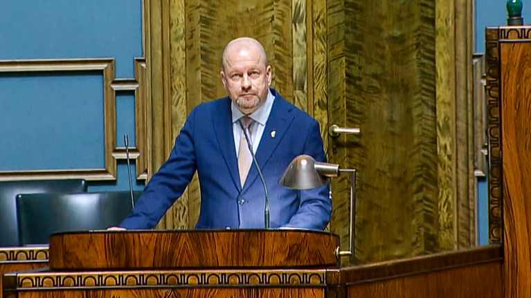 MP Timo Vornanen in the parliament. Photo: Eduskunta