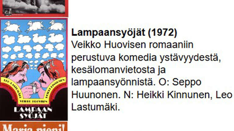 Anna Elokuvalahja L heisellesi 1970 luvun Kotimaisia Voit Toivoa 