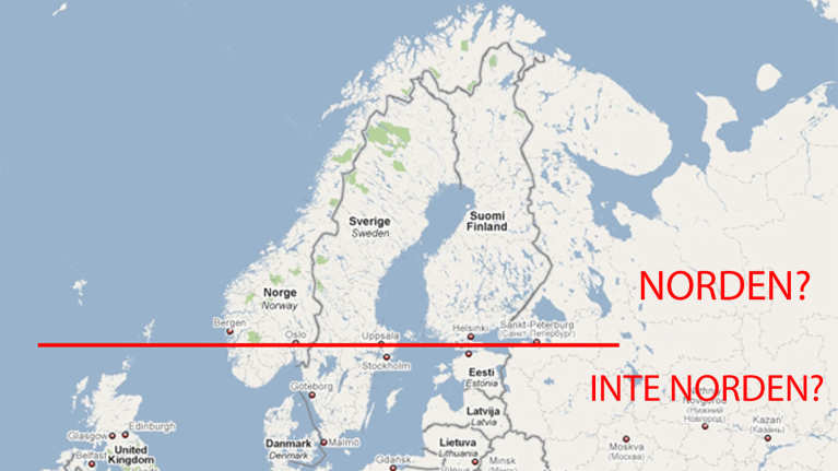 karta över norden