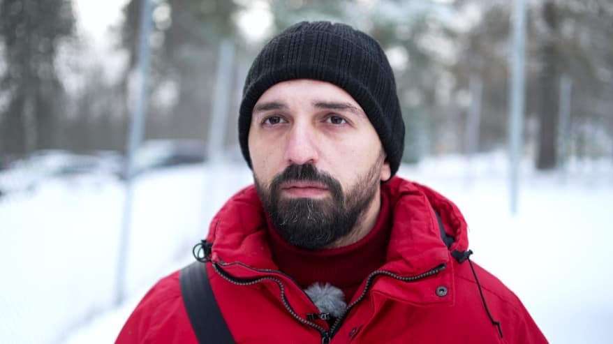 Moayad Salami, lähikuva. 