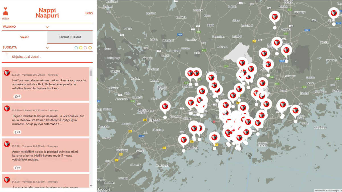 Kuvakaappaus Nappi naapuri -nettisivustolta.