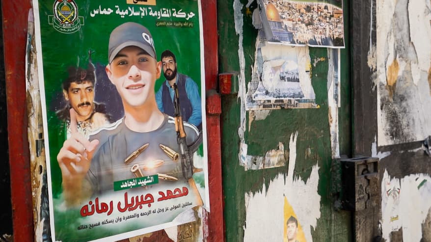 Hamasin marttyyrijuliste Länsirannalla.
