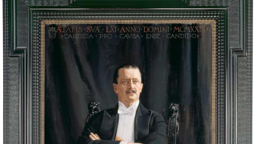 Marsalkka Mannerheimin muotokuva on Liittopankki Oy:n tilaustyö pankin silloisesta hallintoneuvoston puheenjohtajasta.
