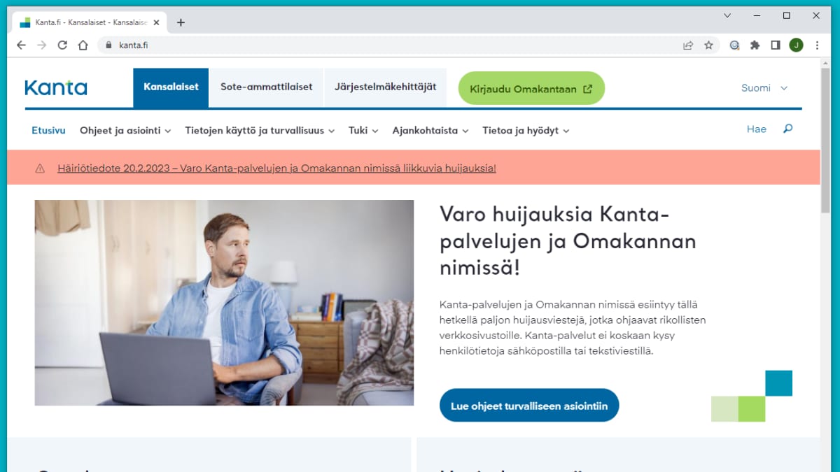 Kela varoittaa Kanta- ja Omakanta-palvelujen nimissä liikkeellä olevista  huijausviesteistä | Yle Uutiset