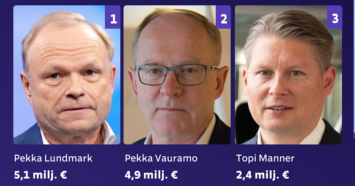 Valtionyhtiöiden johtajatienestit ovat kaukana koko Suomen kärjestä – Nokian Lundmark ykkösenä osaomistetuissa