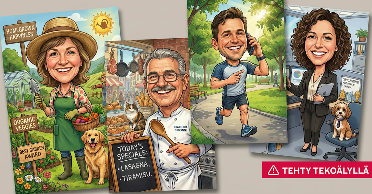 Hupsuttelitko tekemällä karikatyyrin tekoälyllä ? Näistä syistä se ei ole kestäv