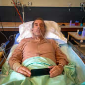 Jukka Otranen tehohoidon jälkeen sairaalassa