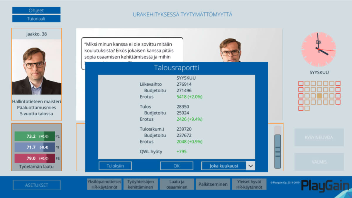 Ruutukaappaus pelistä. 