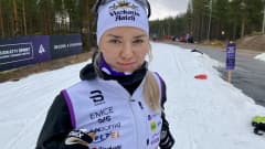 Vilma Nissinen Vuokatin hiihtoladulla.